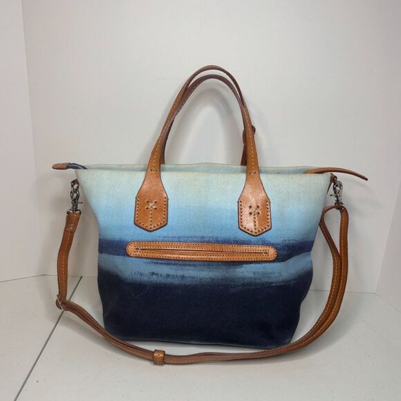 Brighton Spring Refresh Comtempo Bluewater Leather Satchel Purse Coastline Women - Picture 5 of 10